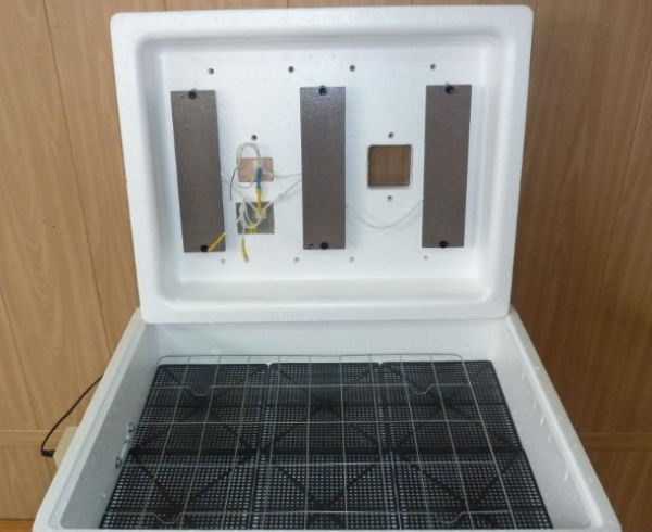  Elemento calefactor en la tapa de la incubadora.