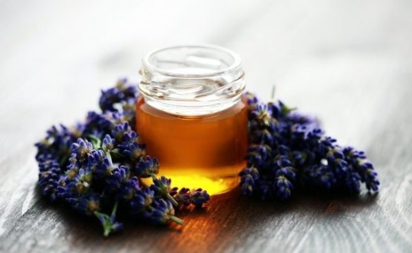  Heather honey in a glass jar