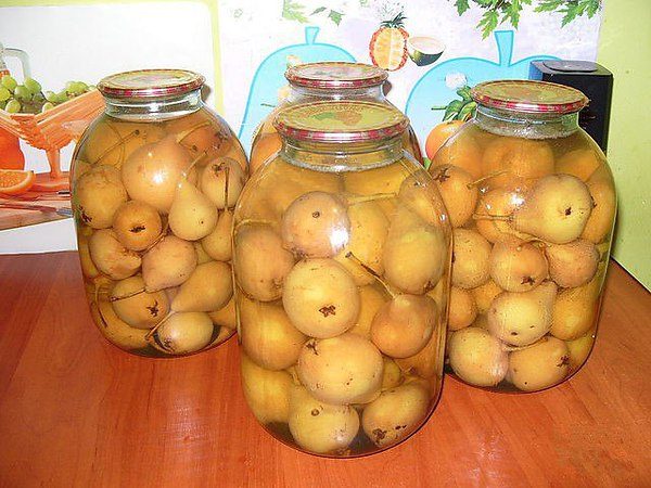  Pear compote wild for winter