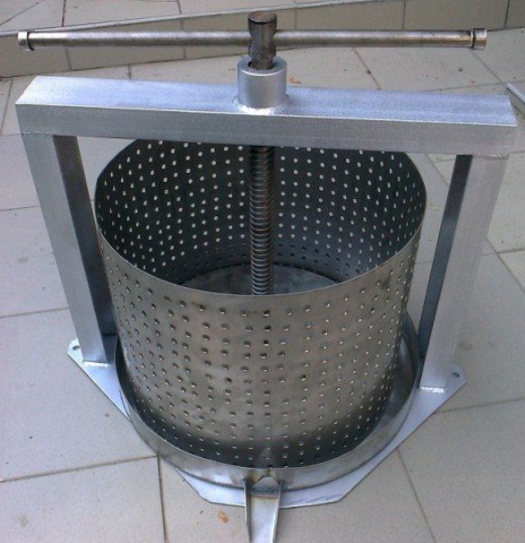 Pressa a vite per mele con involucro forato singolo