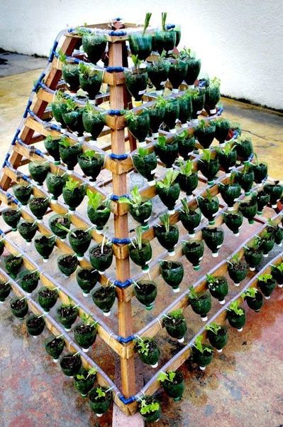  Pyramid of plastic bottles