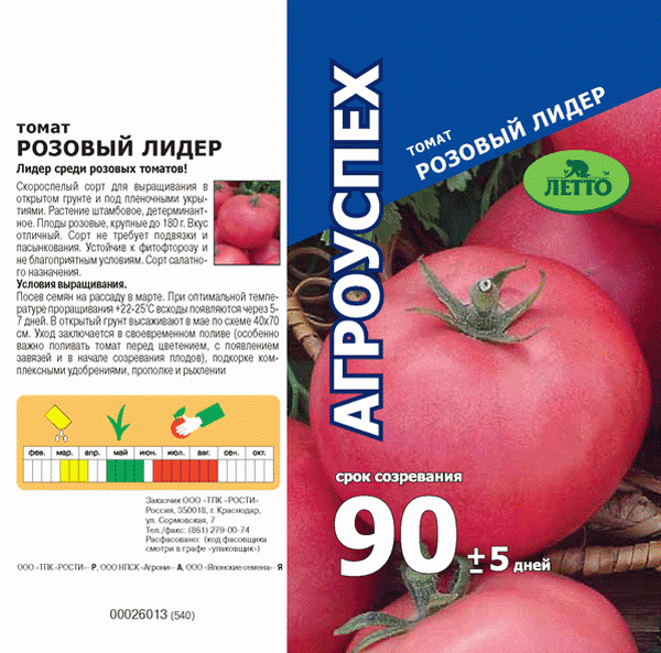  Tomate Seeds Pink Leader