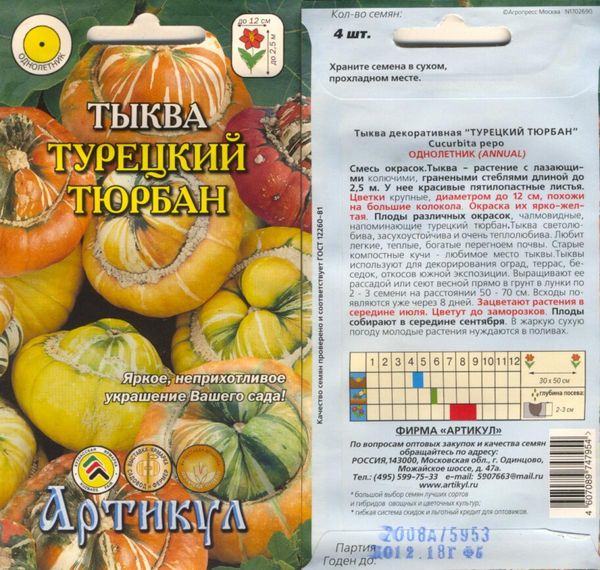  Turbante turco semi di zucca