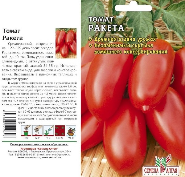  Descrierea și caracteristicile rachetei de tomate