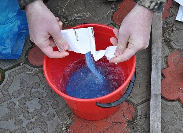  Preparation of copper sulphate solution for spraying