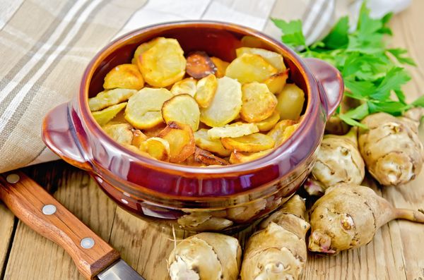  Topinambur fructele pot fi tocate, prăjite, fierte