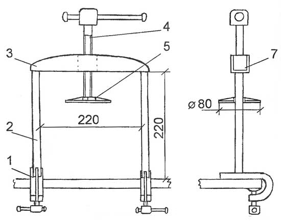  Drawing making grape press