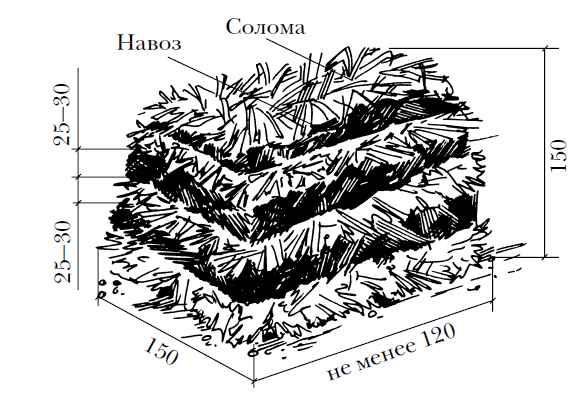  The scheme of the main components for mushroom compost